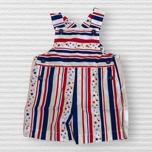 Eleanor Rose Patriotic Sterling Shortall Stars Stripes Romper 12M